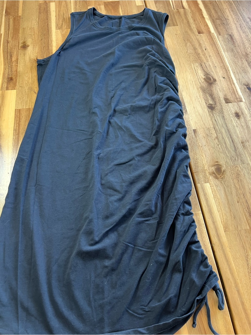 Lululemon Black Ruched Side Drawstring Maxi Dress Women’s